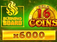 16 Coins Gold Burning Board : Wazdan